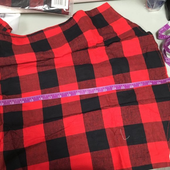 Boys Cat & Jack Long Sleeve Button Down Red & Black Plaid Shirt - XXLH (18) - Picture 8 of 8